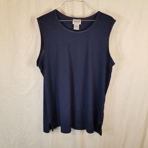 Bon Worth Navy Blue Tank Top Size L
